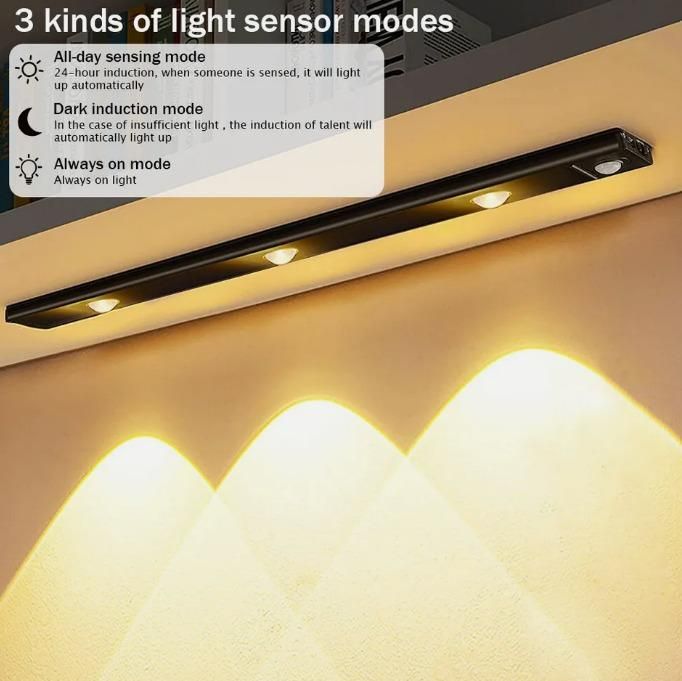 LED Motion Sensor Cabinet Light With USB Rechargeable
