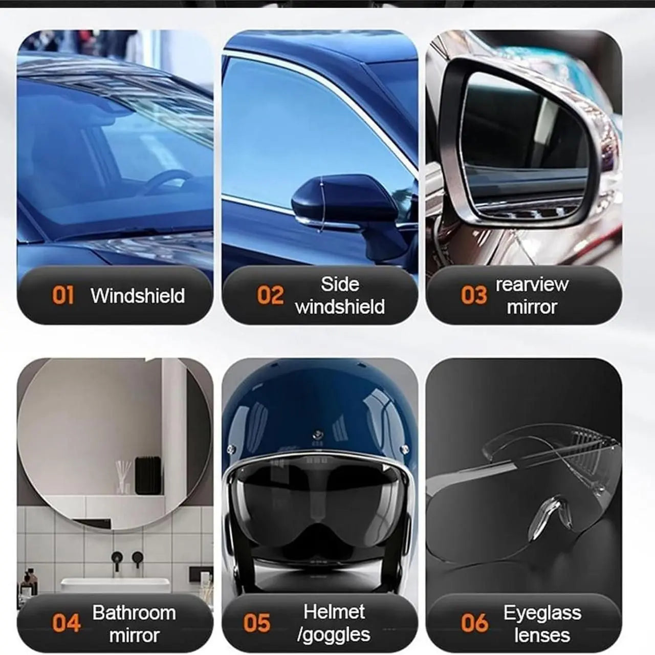Car Glass Anti- Fog Hydrophobic Coating 100ML